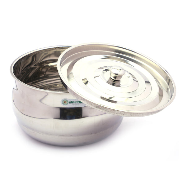 Coconut Stainless Steel Craze Handi With SS Lid For Cook n Serve - 1 Unit - 3000ML