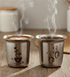 Coconut Stainless Steel Laser Coffee Glass Set of 6 | 18 Gauge Food Grade BPA Free Steel Coffee Tumbler | Laser Engraved Coffee Design | Glass for Tea, Coffee, Milk, Water & Beverages | Durable Mirror Finish | Model - D10 Laser Coffee Glass.