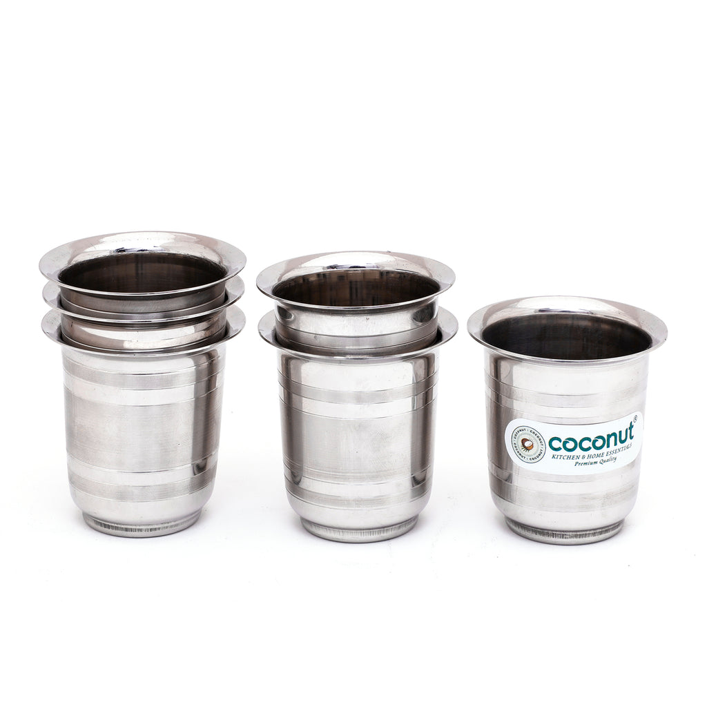 Coconut Coffee Glass - D15 (Set of 6)(Stainless Steel, Food Grade)
