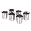 Coconut Stainless Steel Matt Finish Unique Design Glass For Serving Water/Juice/Beverages - 250ML
