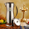 Coconut Stainless Steel Figo Jug 1 Liter | Belly Shaped Fridge Water Jug with Lid & Handle | Stainless Steel Water Pitcher for Water, Juice, Lemonade & Beverages | Food Grade, BPA Free, Rust Proof | Home, Hotel & Party Use.