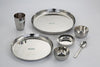 Coconut Felix Stainless Steel Dinner Set with Side Hammered for Multipurpose Usage Lunch | Dinner | Kitchen Set for Home
