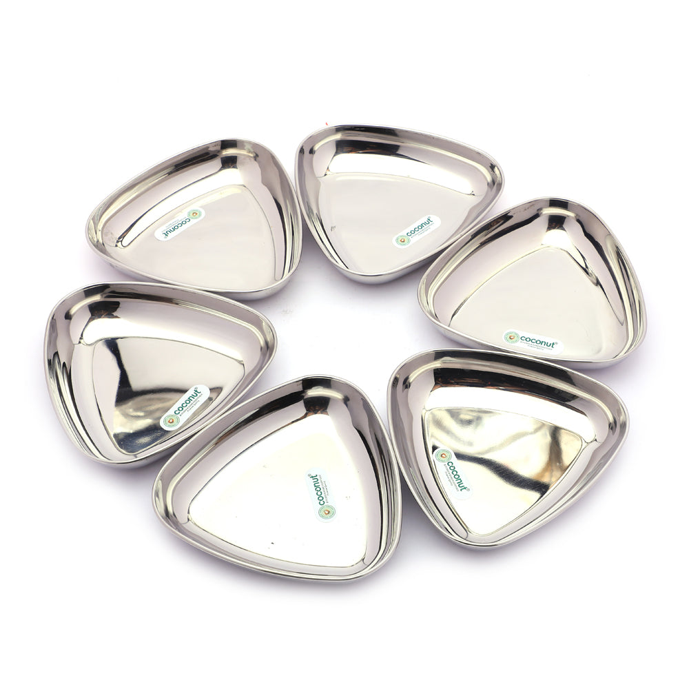 Coconut Orange Stainless Steel Breakfast Plate/Snack Plate/Desert Plate Set of