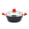 Coconut Hard Anodised Multi kadai 8 idly , Stainless Steel 2plate with steamer - Induction Base