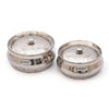 Coconut Lotus Stainless Steel Mirror Finish Hammered Dish/Handi For Cook n Serve - Set of 2 - (Capacity - 300ml, 500ml)