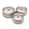 Coconut Lotus Stainless Steel Mirror Finish Hammered Dish/Handi For Cook n Serve -  pack of 3