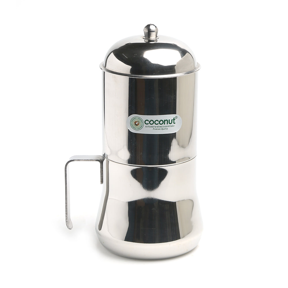 Coconut - Filter Coffee Maker With 2 Double Wall Cup - South Indian Coffee Filter Stainless Steel - Filter Coffee Maker-Drip Coffee Decoction Maker