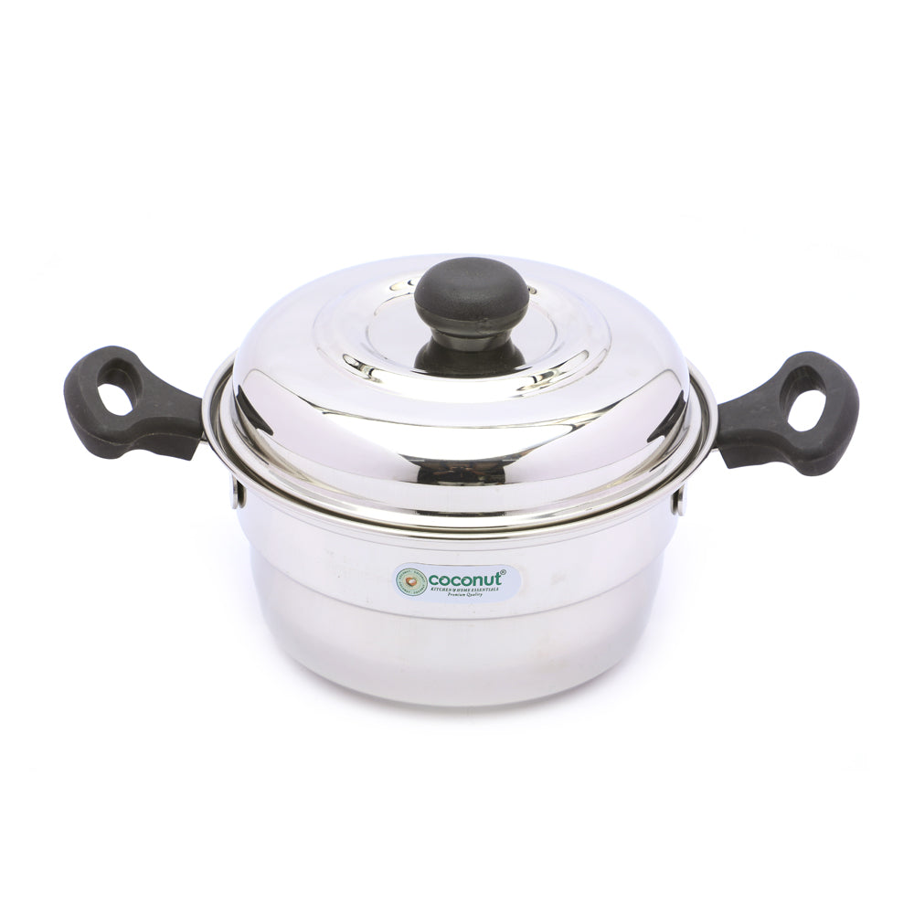 Coconut Stainless Steel Nano Magic Idly Pot With 2 Idly Plate and 1 Steamer with SS Lid - 1 Unit