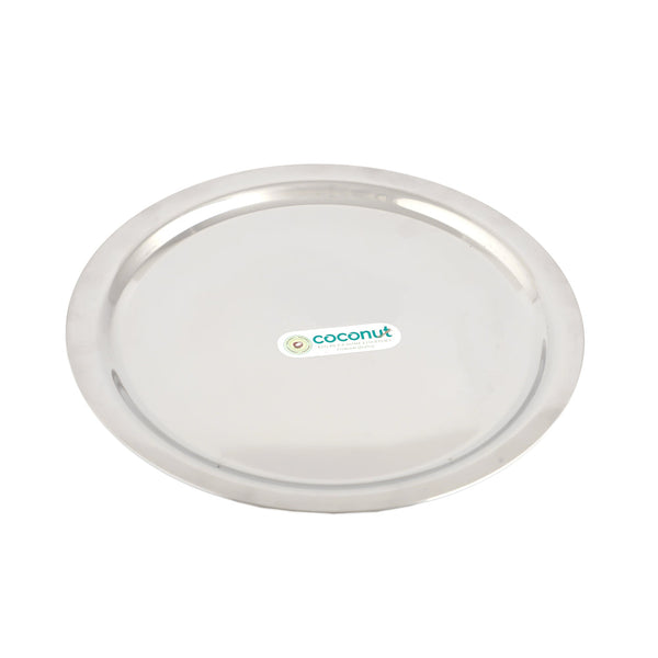 Coconut Stainless Steel Lids - Lids / Ciba / Tope Cover, Sturdy, Strong, Heavy Gauge, Mirror Finish, Suitable for Pot, Pans, Kadai, Tawa, Model - Plain Ciba