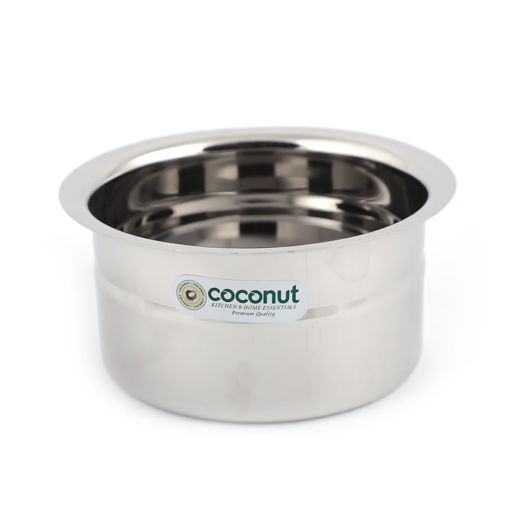 Coconut Stainless Steel Rose Baby Tope/Patila for cook n serve