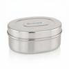 Coconut Stainless Steel Oval Lunch Box with Inner Lid | Food Grade Steel Tiffin Box | Leak-Resistant Storage Container | Durable, Rust-Proof Mirror Finish Dabba for Office, School & Travel.