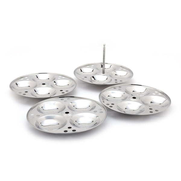 Coconut Stainless Steel Idli Cooker with 4/6 Idli Plates | Makes 16/24 Soft Idlis | Heavy-Gauge, Food-Grade Steel | Even Steam Cooking | Durable & Rust-Proof | Ideal for Home, Gifting & Indian Cooking.