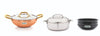 Coconut Stainless Steel Hammered Design Kadai With SS Lid Capsulated Bottom, Hot Box/Casserole and Hard Anodized Urli - Pack of 3 - 1000ML, 1500ML,2000ml