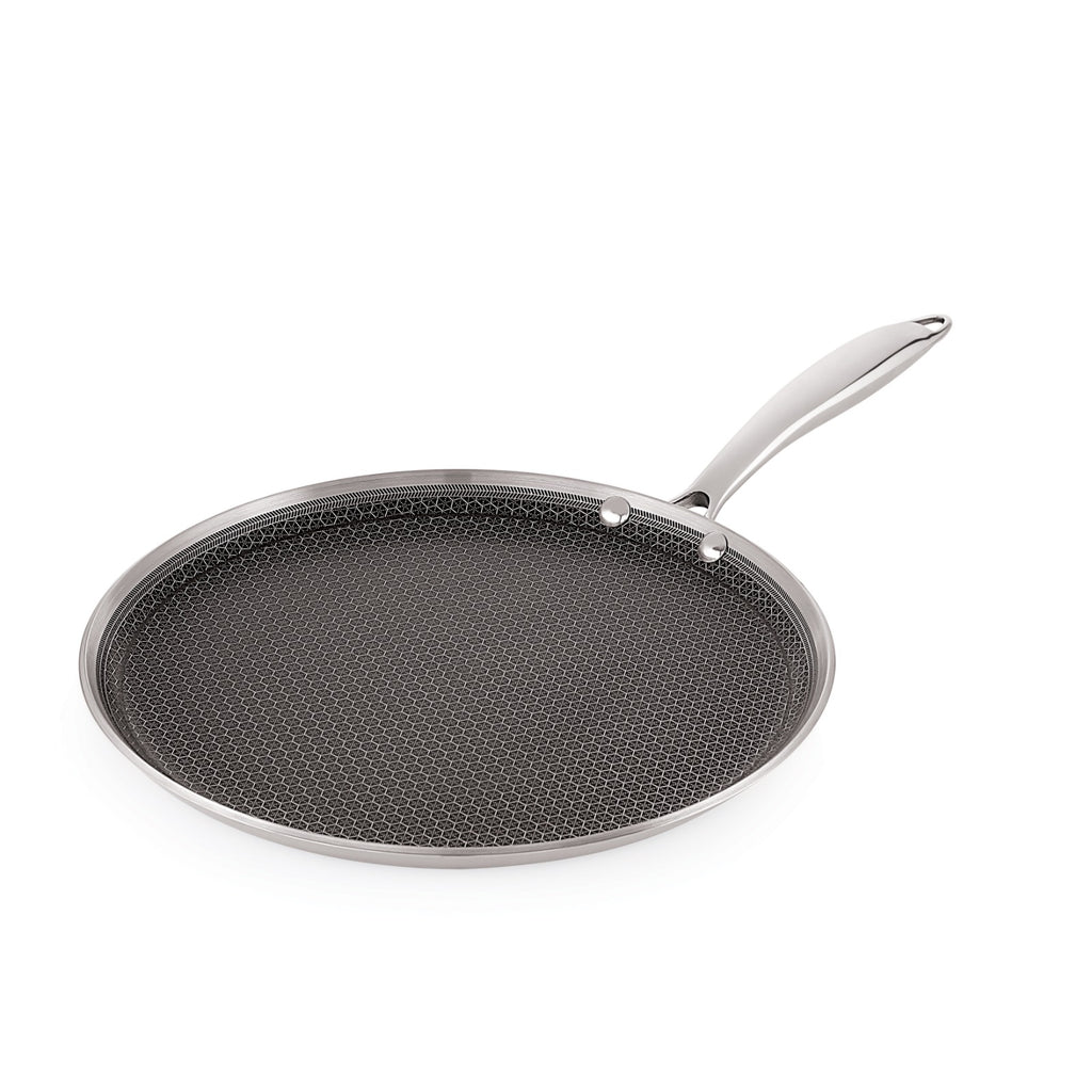 coconut Triply Stainless Steel HexaRidge Tawa | for Dosa & Roti | Honeycomb Non-Stick Surface | Induction & Gas Compatible | Scratch Resistant & Metal Spoon Friendly