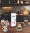 Coconut Stainless Steel – Designer Marble-Look Filter Coffee Maker | South Indian Style Kaapi Drip Decoction Maker | Traditional Brewing Coffee Filter.