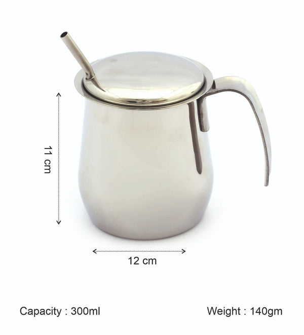 Coconut Stainless Steel Water Sipper with Straw Spout | Heavy-Gauge, Rust-Proof & Durable | Mirror Finish | BPA-Free, Eco-Friendly & Dishwasher Safe | Ideal for Kids & Adults | Multipurpose for Water, Juices, Lemon Water, Buttermilk, or any Cold Beverage.