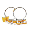 Coconut Stainless Steel Unique Yellow Colour Design Coating Dinner set/ Launch set - Set of 12