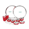 Coconut Stainless Steel Unique Red Colour Design Coating Dinner set/ Launch set - Set of 12