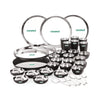 Coconut Stainless Steel Unique Black Colour Design Coating Dinner set/ Launch set - Set of 36