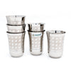 Coconut Stainless Steel Glasses Set Of 6 - Capacity 290ml, Shower Finish, Leaf Design, Heavy Gauge, Durable, Food Grade, BPA Free, Model - A26 Leaf, Drinking Glass For Serving Water / Juice / Beverages
