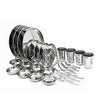 Coconut Stainless Steel Heavy Guage Mirror Finish Dinner Set/Dinnerware & Serveware - 32 Pc (Food Grade)