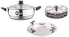 Coconut Stainless Steel Triply Idli Cooker - Glass Lid, Steamer Plate, Heavy Gauge, Thick bottom, Mirror finish, Induction and Gas Stove Based, Sandwich Bottom / Idli Cooker with Steamer, Model - Multipurpose Steamer (20 Idlies) without Combo