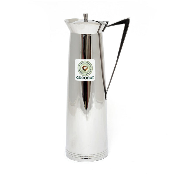 Coconut Stainless Steel Sleek 650ml | Water Pitcher with Lid & Handle | Stainless Steel Water Jug for Water, Juice, Lemonade & Beverages | Food Grade, BPA Free, Rust Proof | Home, Hotel & Party Use | Model Fride Jug.