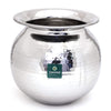 Coconut Stainless Steel Hammered 18 Guage Round Pot Container/Handi - 1 Unit
