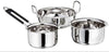 Coconut Stainless Steel Cookware Combo - 3 pc Set - Kadai - 1, Sauce Pan -1, Cooking Pot-1, Induction and Gas Stove compactible, Mirror finish, Model - Festive Pack 3