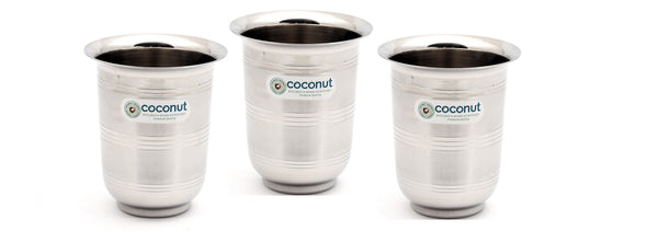 Coconut Water Glass A13 (Set of 6 – Capacity -300ML Glass)(Stainless Steel, Food grade)