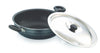 Coconut Flat Kadai (Aluminium, Non-Stick - 22CM) with SS Lid