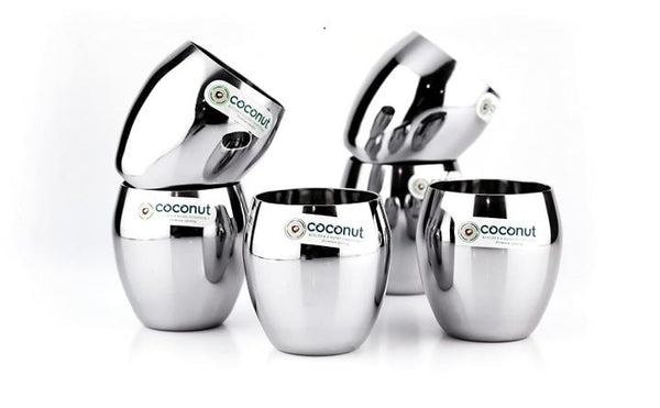 Coconut B1 Honda Stainless Steel Glass, 250 ml, Mirror Finish Drinking Tumbler, Food Grade Steel Water Glass for Juice, Milk, Lassi, Buttermilk & Daily Use, Rust Resistant.