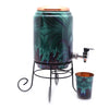 Coconut Design Copper Matka/Pot/Dispenser with stand and glass 5 litre capacity - Model - Jewel