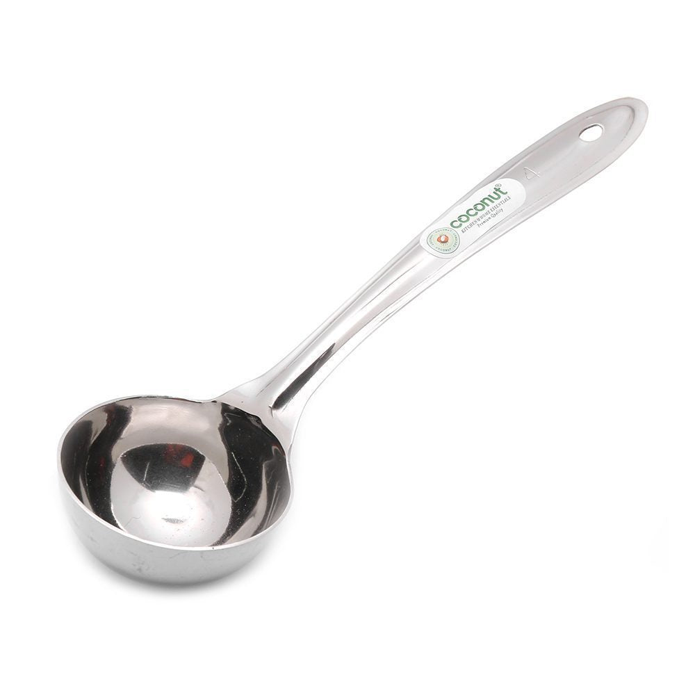 Coconut stainless steel plus round laddle/serving spoon no.5 - Model - L7