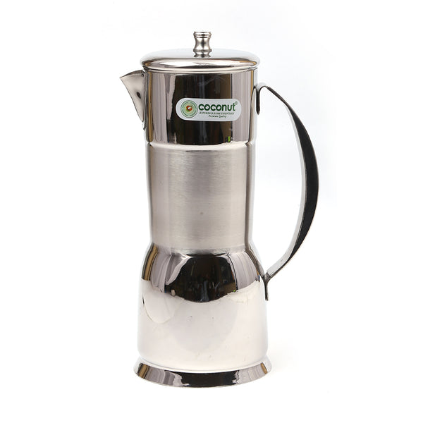 Coconut Stainless Steel Lily Jug 1.25 Liter | Fridge Water Jug with Lid & Handle | Stainless Steel Water Pitcher for Water, Juice, Lemonade & Beverages | Food Grade, BPA Free, Rust Proof | Home, Hotel & Party Use | Model J20 Lily.