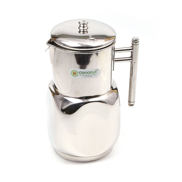 Coconut Stainless Steel Tucson Jug 1.75 Liter | Fridge Water Jug with Lid & Handle | Stainless Steel Water Pitcher for Water, Juice, Lemonade & Beverages | Food Grade, BPA Free, Rust Proof | Home, Hotel & Party Use | Model J17 Tucson.