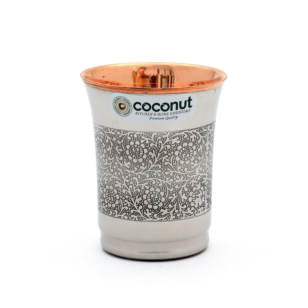 Coconut Stainless Steel Copper CP3 Expo Laser Etching Glasses - 300 ml