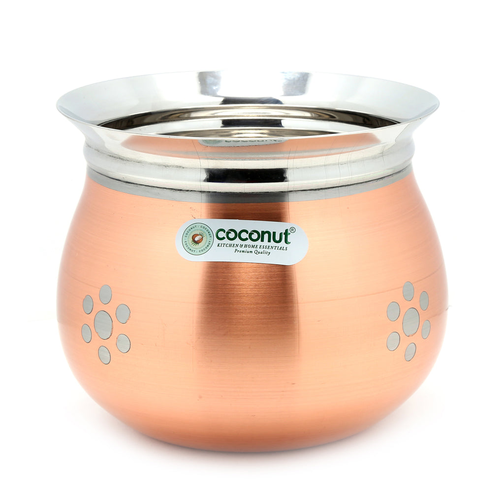 Coconut Stainless Steel - Cookware/Daisy Copper Handi -1 Unit
