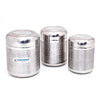 COCONUT Stainless Steel Grain Container - 200 ml, 300 ml, 500 ml, 3 Pieces, Silver