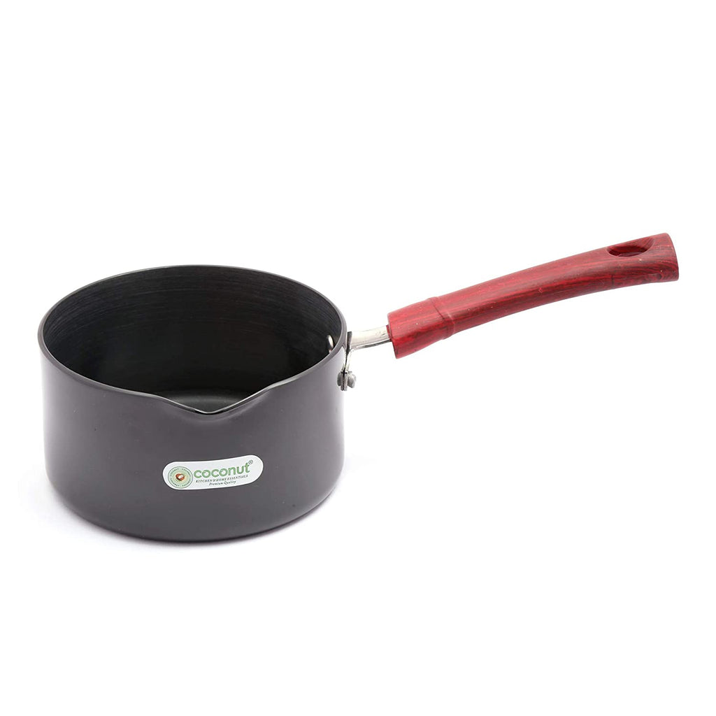 Coconut Hard Anodised 3mm Thickness Sauce Pan/Cookware - (Black)- 1 Unit