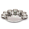 Coconut Stainless Steel Maharaja Bhog - Royal Thali set / Maharaja Bhog Thali Set / Tummy Delite / Raj Bhag Set, Model - P22, Tummy Delite