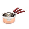 Coconut Stainless Steel Copper Bottom Sauce Pan - Heavy Gauge, Mirror Finish, Copper bottom, Induction Base Saucepan / Milk Pan / Tea Pan  Model- Blossom