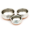 Coconut Stainless Steel & Copper Bottom Marvel Mini Handi - Set of 3 Without Handle & Lid 3 Piece Set | Serving Handi | Copper Bottom Handi | Model - Marvel 3pc set