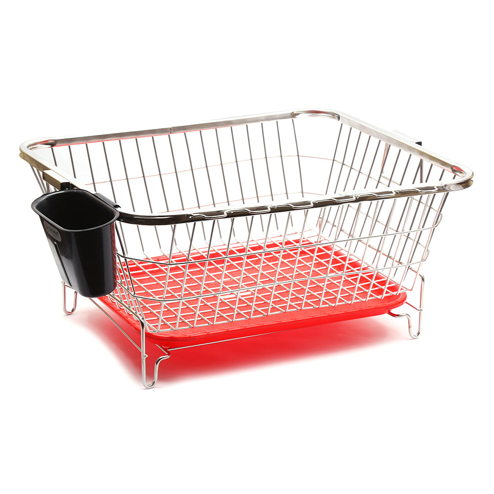 Coconut Stainless Steel Dish Drainer After wash Utensil Basket Tokri Dish Drying Rack Must have in Kitchen Steel Dish Drainer with Drain