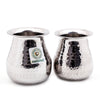 Coconut Stainless Steel Hammered Pepsi Lota/Chambu/Kalash (Heavy Guage) - Set of 2 Piece- 350ML & 500ML