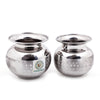 Coconut Stainless Steel Shower Gangotri Lota/Chambu/Kalash (Heavy Guage) - Set of 2 Piece- 400ML & 600ML