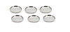 Coconut Stainless Steel Plate - Pack of 6, Heavy Gauge, Mirror Finish, Solid, Dinner Plate / Meal Plate / Serving Plate/ Thali, Model-P8 Apple