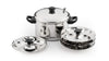 Coconut Stainless Steel Idli Cooker - 4 Plates - 16 Idli