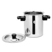 Coconut Stainless Steel Milk Boiler / Tall Milk Boiler / Milk Cooker / Milk Pot with whistle and lid, double walled, Induction based, Model - Traditional Milk Cooker