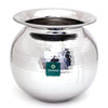 Coconut Stainless Steel Hammered 18 Guage Round Pot/Lassi Pot/Handi - 1 Unit (Diamater -8 Inches) 7000ML